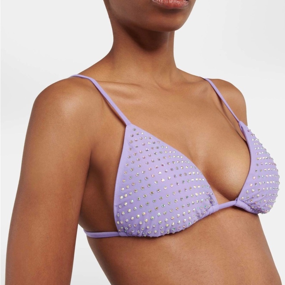 NWT self portrait purple rhinestone bikini top UK size 12/US 8